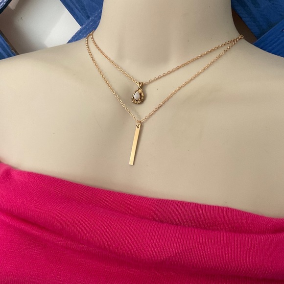 SALE..Double Chain OpalNecklace. Only One - Picture 7 of 9